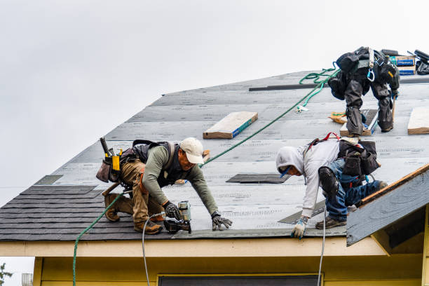 Professional Gutter Installation technician working in Clear Lake, MN